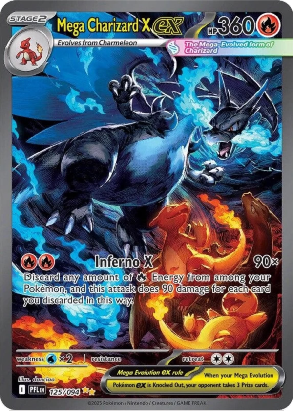 Mega Charizard X ex (125/094) (ME02: Phantasmal Flames)