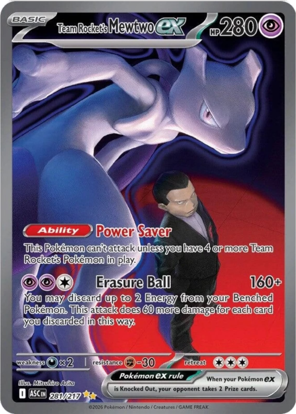 Team Rocket's Mewtwo ex #281/217