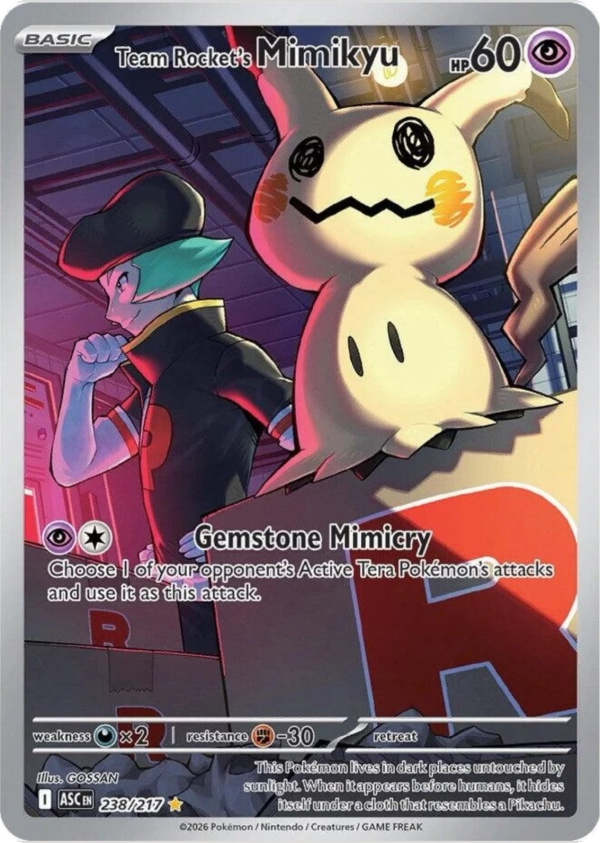 Team Rocket’s Mimikyu (Holofoil) #238/217