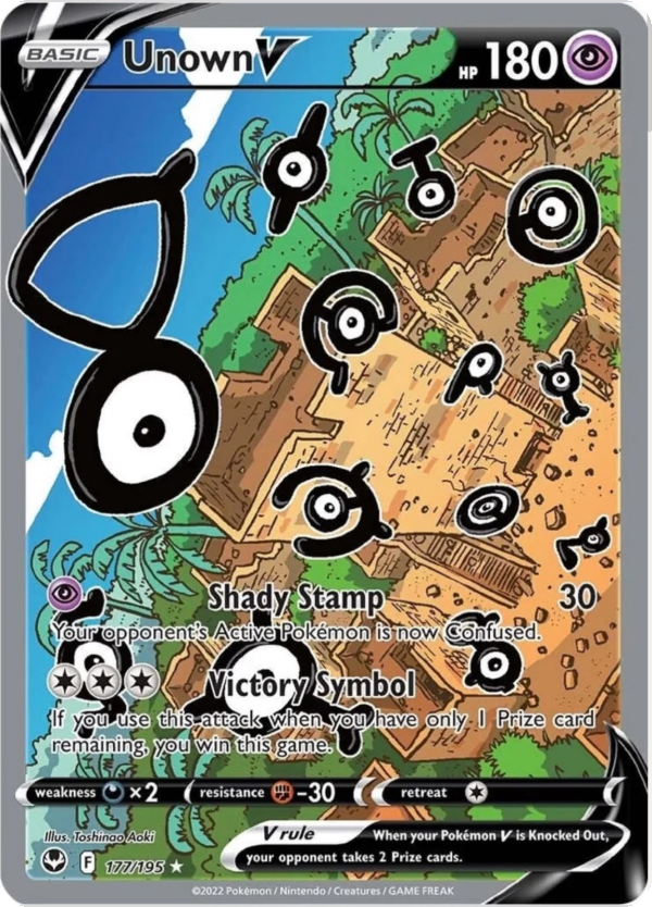 Unown V (Alternate Full Art) #177/195