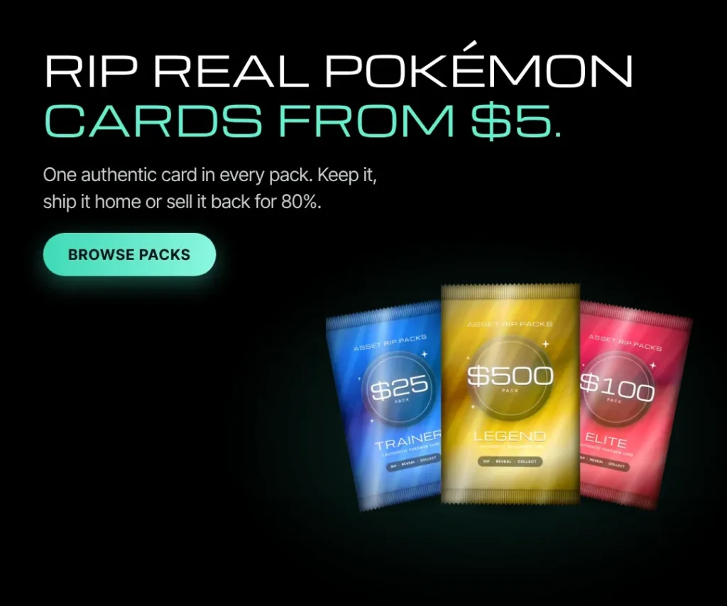 Rip real Pokémon cards from $5